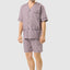 Men's Short Judo Poplin Checked Pajamas - Red 4541_30