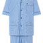   Pijama Hombre Verano Corto Judo Popelín Cuadros - Azul 4548_36 - 38714367 - https://www.elbuhonocturno.com/  