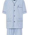 Pyjamas Herr Kort Sommar Judo Poplin Ränder - Blå 4549_36 - Storlek 2 (S) / Blå / 100% bomull