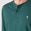 7523 - Long Sleeve Knit T-shirt with Smooth Placket - Green