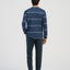 Pijama Hombre Invierno Premium Tapeta Algodón Punto Rayas - Azul 5403_39