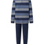 Pijama Hombre Largo Tapeta Algodón Punto Rayas - Azul 5598_39