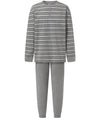 Pijama Hombre Largo Tapeta Punto Rayas - Gris 5599_20 - Talla 3 (M) / Gris / 82% algodón 18% viscosa