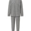 Pijama Hombre Largo Tapeta Punto Rayas - Gris 5599_20