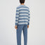 Pijama Hombre Largo Tapeta Algodón Punto Rayas - Azul 5600_35