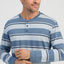 Pijama Hombre Largo Tapeta Algodón Punto Rayas - Azul 5600_35