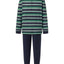 Pijama Hombre Largo Tapeta Algodón Punto Rayas - Verde 5601_40