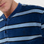 Pijama Hombre Invierno Terciopelo Rayas - Azul 5741_36