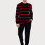 Pijama Hombre Invierno Terciopelo Rayas - Azul 5742_39