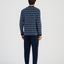 Pijama Hombre Invierno Terciopelo Rayas - Azul 5745_39