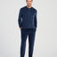 Pijama Hombre Invierno Terciopelo Rayas - Azul 5746_39