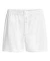 Boxer Homem Cuecas Algodão Tecido Sólido - Branco 6300_11 - Tamanho 56 (XXL) / Branco / 100% algodão