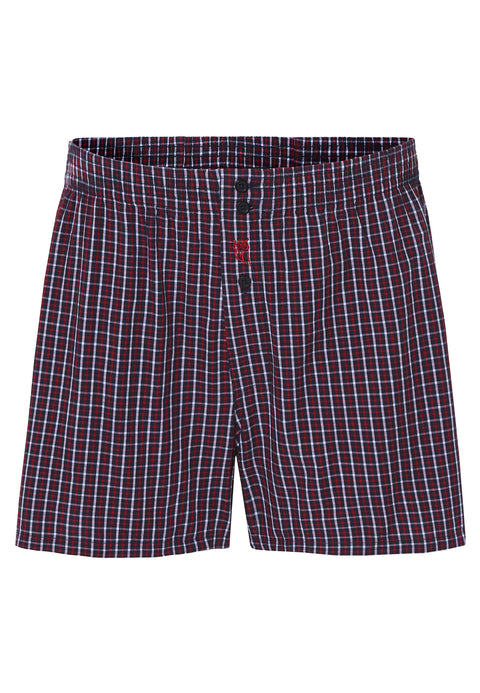 Men's Boxer Briefs Checked Fabric - Red 6317_94