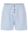 Boxer Homme Caleçons Coton Tissu Rayures - Céleste 6321_39 - Taille 44 (M) / Bleu / 100 % coton