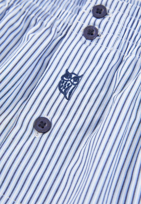 Calzoncillo Bóxer Hombre Algodón Tela Rayas - Celeste 6322_30