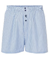 Mens Boxer Cotton Woven Striped - Light Blue 6322_30 - Size 44 (M) / Blue / 100% cotton