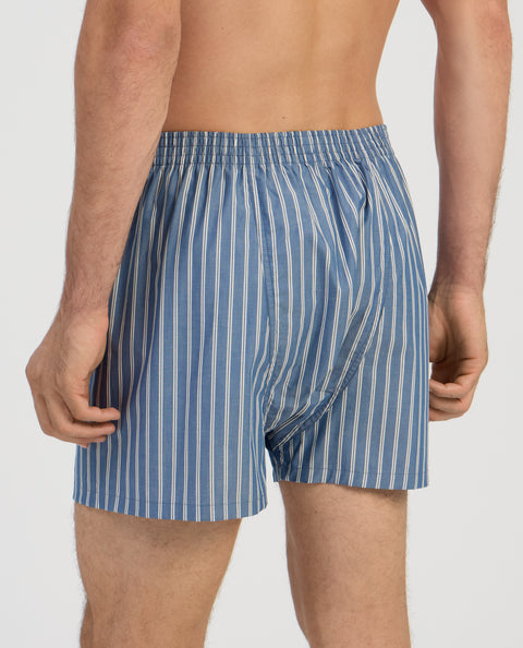 Calzoncillo Bóxer Hombre Algodón Tela Cuadros - Azul 6329_33