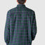 Men's Long Sleeve Shirt with Pocket Checked Flannel Cotton - Green 0402_44