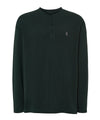 Pyjama T-shirts Homme Manches Longues Patte boutonnage Coton Unie - Vert 7532_46 - Taille 3 (M) / Vert / 100 % coton