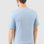 Men's Short Sleeve Plain Round Neck Knitted Pajama T-shirt - Blue 7629_30