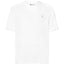 Men's Short Sleeve Plain Round Neck Knitted Pajama T-shirt - White 7630_01