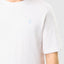 Herren-Pyjama-T-Shirt aus Strick mit kurzen Ärmeln und Rundhalsausschnitt – Weiß 7630_01