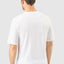 Men's Short Sleeve Plain Round Neck Knitted Pajama T-shirt - White 7630_01