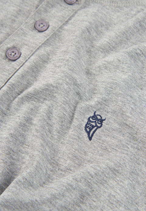   Camiseta Pijama Hombre Manga Corta Tapeta Algodón Lisa - Gris 7636_20 - 68001513 - https://www.elbuhonocturno.com/  