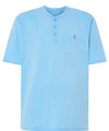 Camiseta Pijama Hombre Manga Corta Tapeta Algodón Lisa - Celeste 7637_30 - Talla 3 (M) / Azul / 100% algodón