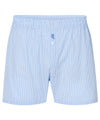 Boxer Uomo Mutande Cotone Popeline Strisce - Celeste 7912_30 - Taglia 48 (L) / Blu / 100% cotone