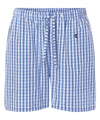 Pantalón Pijama Hombre Corto Popelín Cuadros - Azul 8548_36 - Talla 3 (M) / Azul / 100% algodón