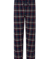 Mens Pajama Pants Winter Premium Cotton Flannel Checkered - Blue 8894_39 - Size 3 (M) / Blue / 100% cotton