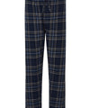 Mens Pajama Pants Winter Premium Cotton Flannel Checkered - Blue 8895_39 - Size 3 (M) / Blue / 100% cotton