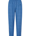 Pantaloni Pigiama Uomo Lungo Cotone Popeline Scacchi - Blu 8918_38 - Taglia 4 (L) / Blu / 100% cotone