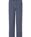 Schlafanzughose Herren Lang Baumwolle Popeline Kariert - Blau 8921_38 - Größe 4 (L) / Blau / 100 % Baumwolle