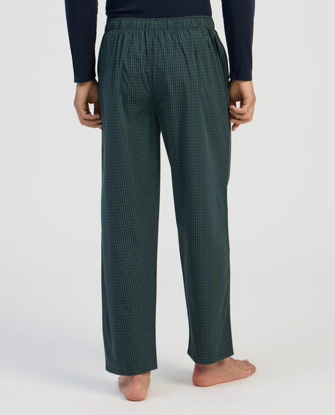 Pantalón Pijama Hombre Largo Algodón Popelín Cuadros - Verde 8924_46