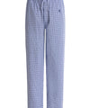 Pantaloni Pigiama Uomo Lungo Cotone Popeline Scacchi - Blu 8942_37 - Taglia 3 (M) / Blu / 100% cotone