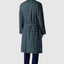 0804 - Robe d'hiver à carreaux double peigné en flanelle de qualité supérieure pour hommes - Vert
