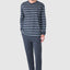   Pijama Hombre Largo Tapeta Algodón Punto Rayas - Azul 5579_38 - 83031939 - https://www.elbuhonocturno.com/  