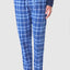 Men's Long Winter Checked Flannel Pajama Pants - Blue 8816_37