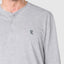 7524 - Long Sleeve Knit T-shirt with Smooth Placket - Gray