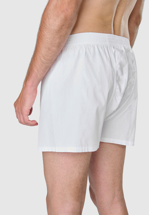 Men's Boxer Briefs Plain Fabric - White 6300_01