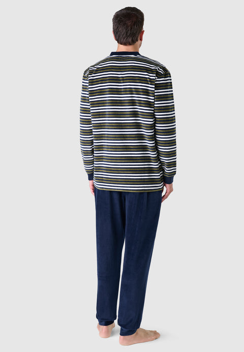 Pijama Hombre Largo Velour Invierno 5734 | El Búho Nocturno - 39172015 - https://www.elbuhonocturno.com/