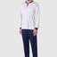 5101 - Long Premium Men's Pajamas with Printed Knitted Placket - Gray