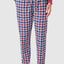 8815 - Long Premium Flannel Checked Trousers - Garnet