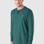 7523 - Long Sleeve Knit T-shirt with Smooth Placket - Green