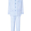 Men's Long Striped Poplin Lapel Pajamas - Blue 2985_33