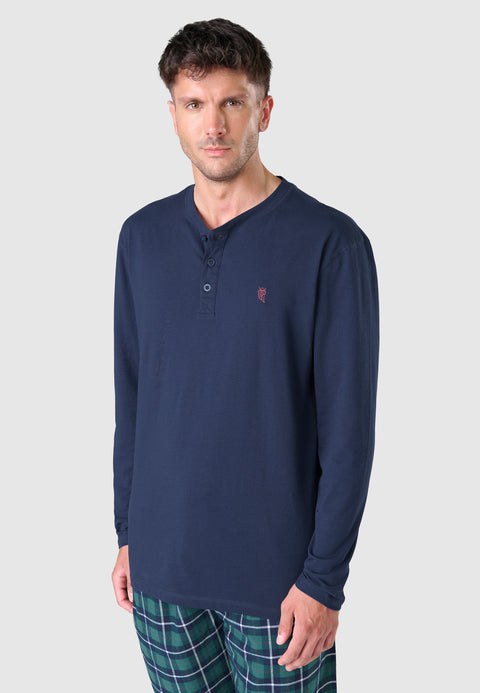 Camiseta pijama clearance hombre manga larga