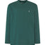 7523 - Long Sleeve Knit T-shirt with Smooth Placket - Green