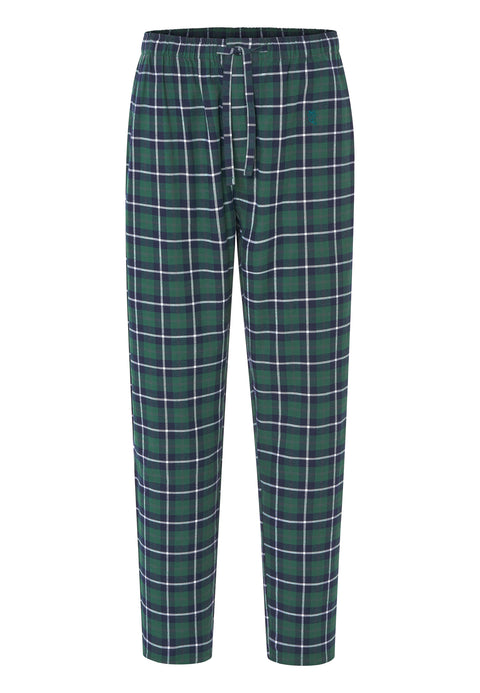 8814 - Pantalon long en flanelle à carreaux Premium - Vert
